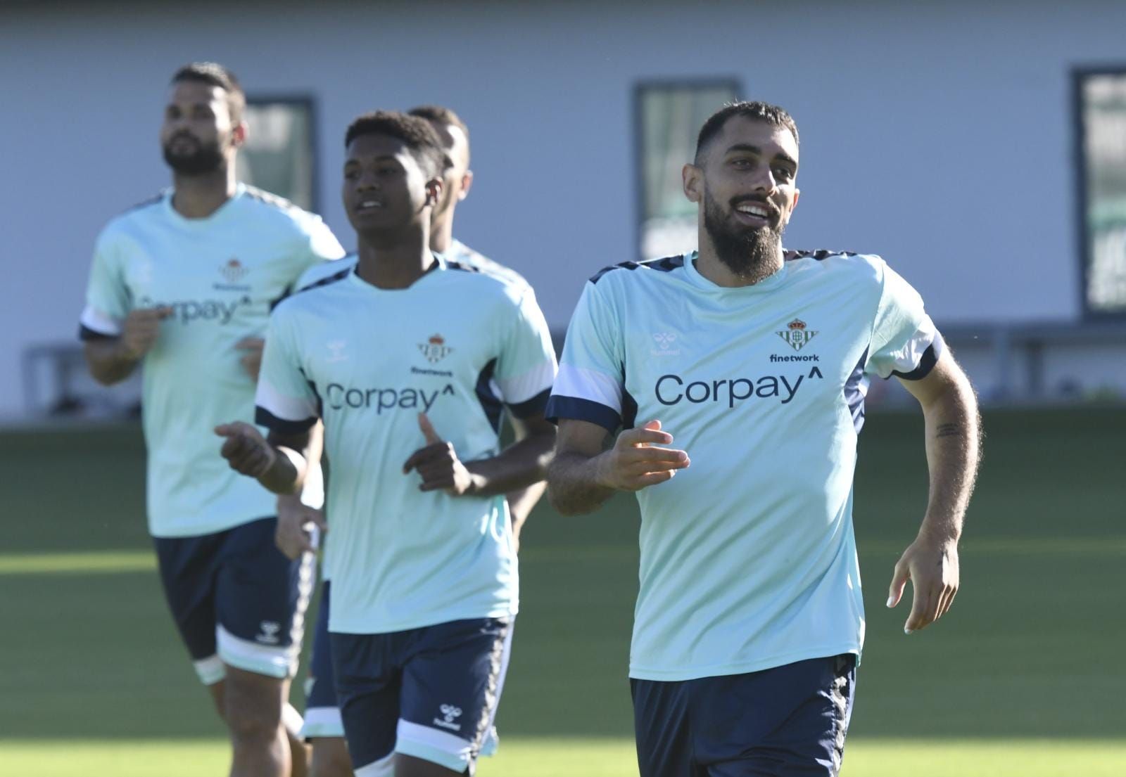  Borja Iglesias, en el entrenamiento