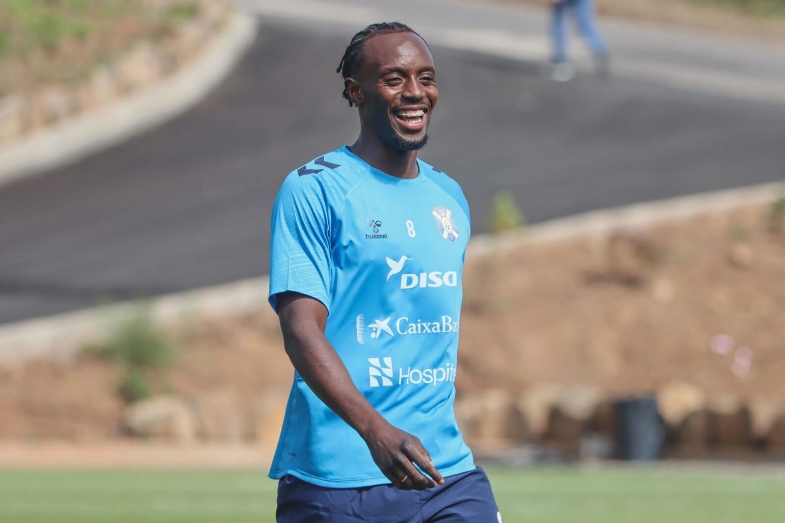 Yussi Diarra en una sesión de entrenamiento. (Foto: CD Tenerife)