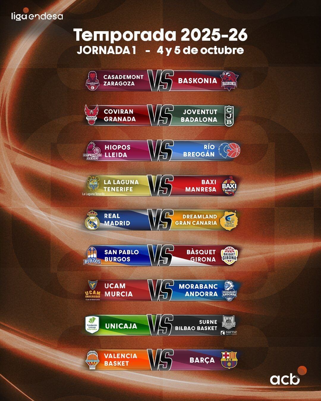 Calendario Valencia Basket