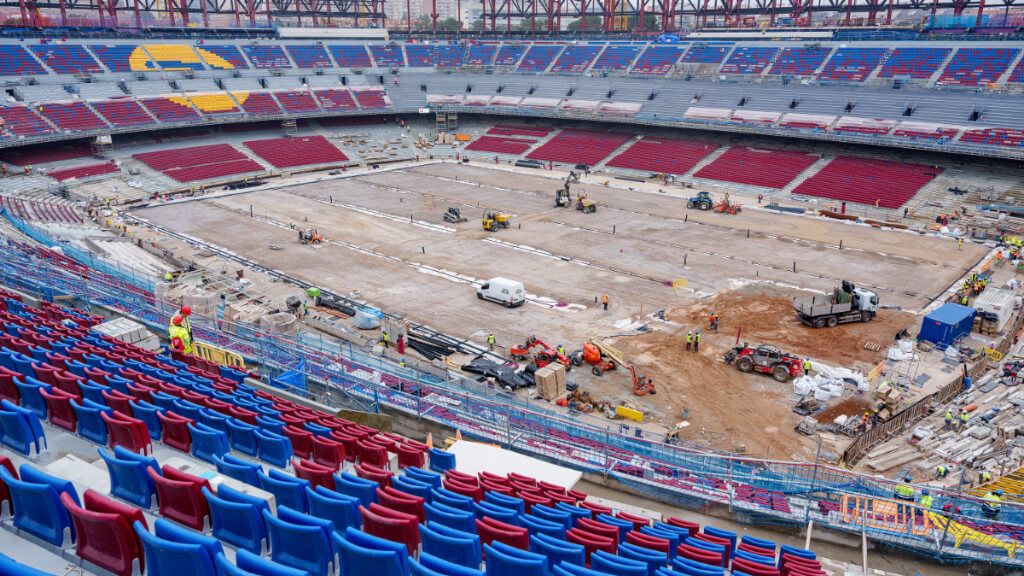 El Camp Nou en obras (Europa Press)