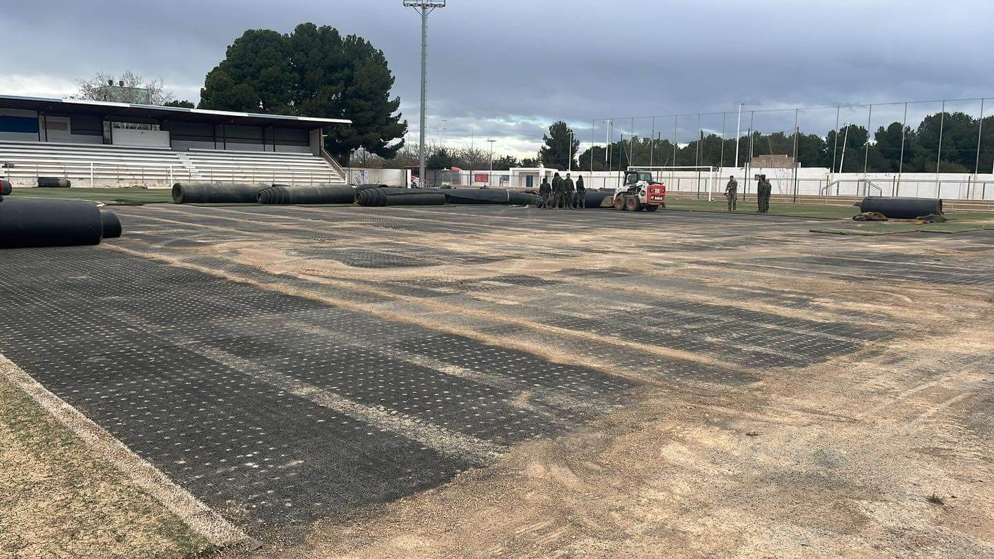 Campo Mundial 82 de Catarroja afectado por la DANA