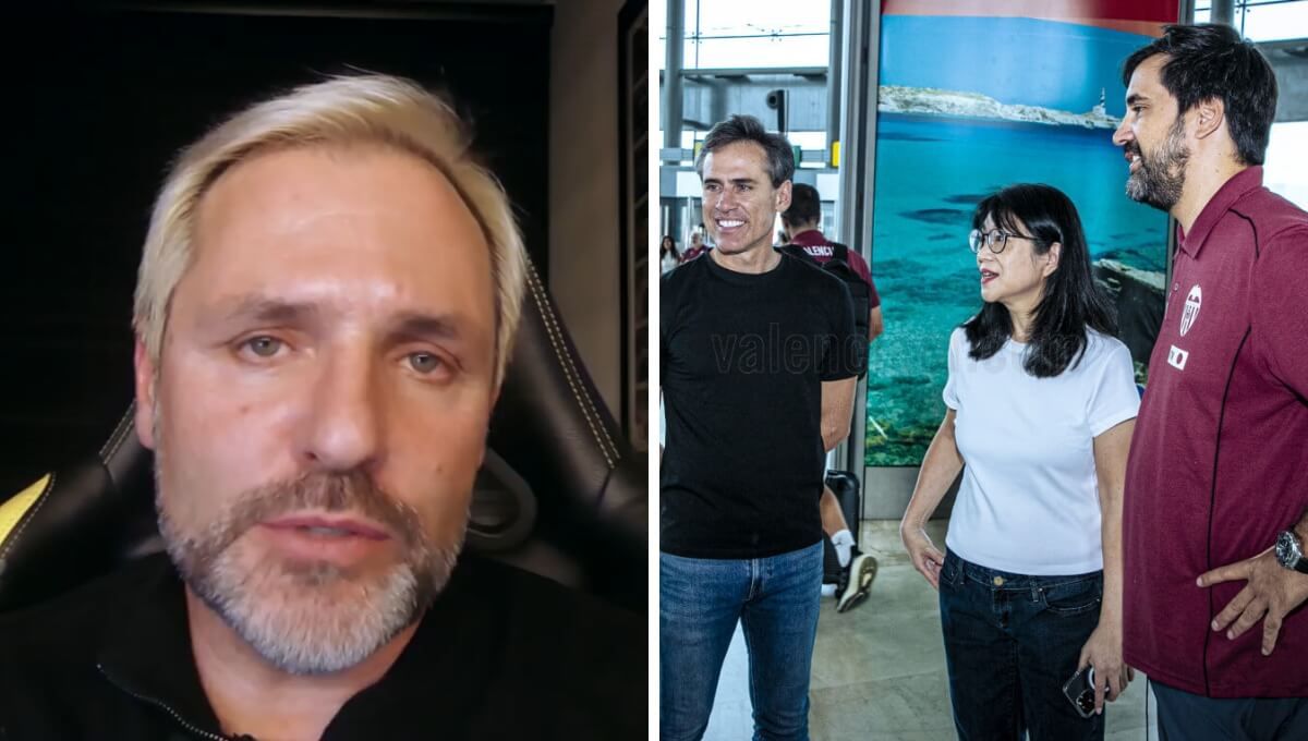  A la izquierda, Santi Cañizares; a la derecha, Corona, Layhoon y Solís.