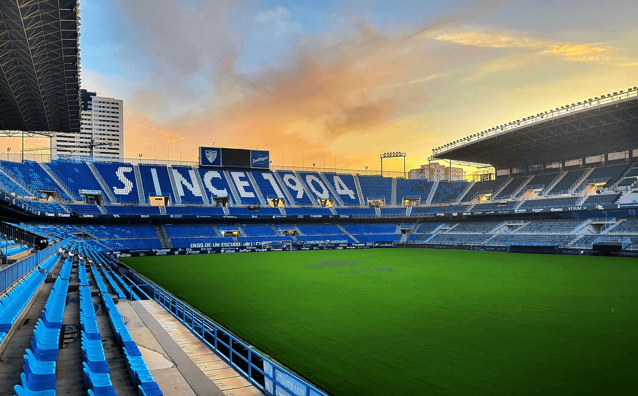  La Rosaleda, estadio del Málaga CF.