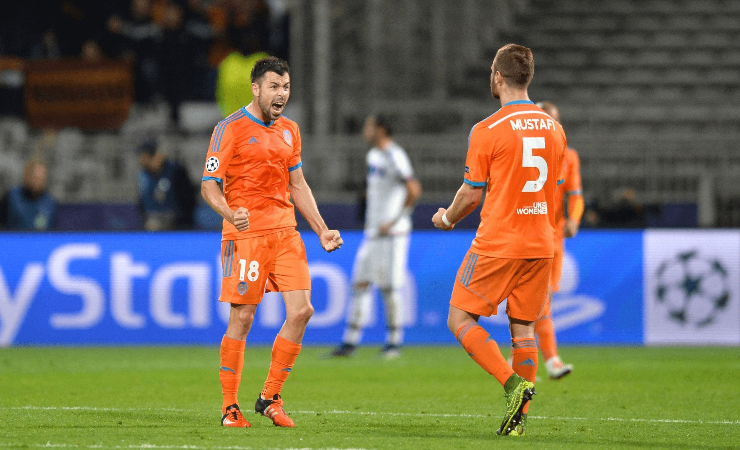 Javi Fuego, con el Valencia CF.