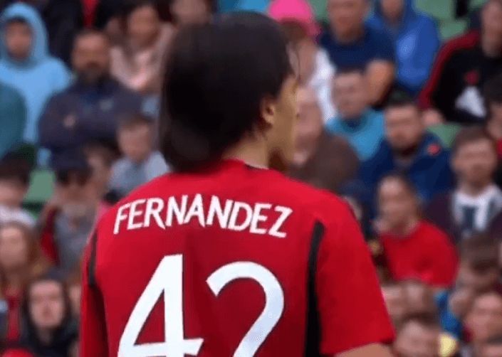  Álvaro Carreras, durante su etapa en el Manchester United