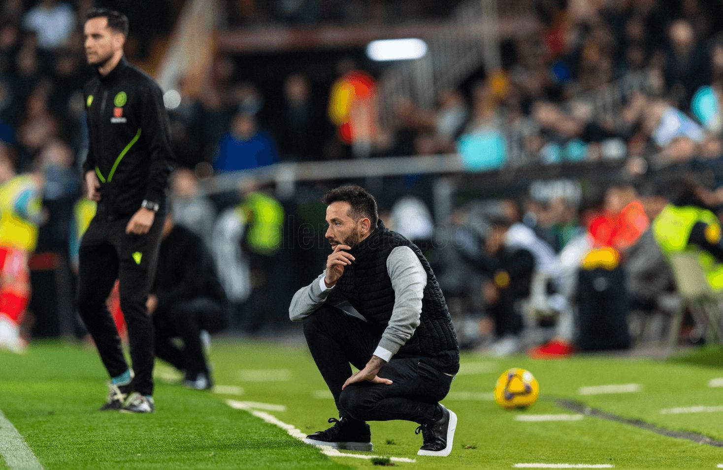 Carlos Corberán en Mestalla