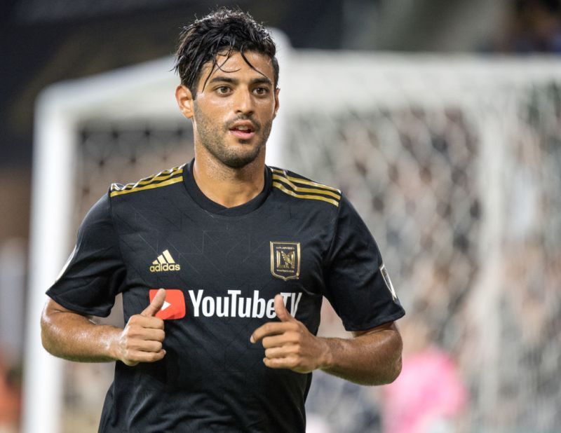 Carlos Vela, con la camiseta de Los Angeles FC.