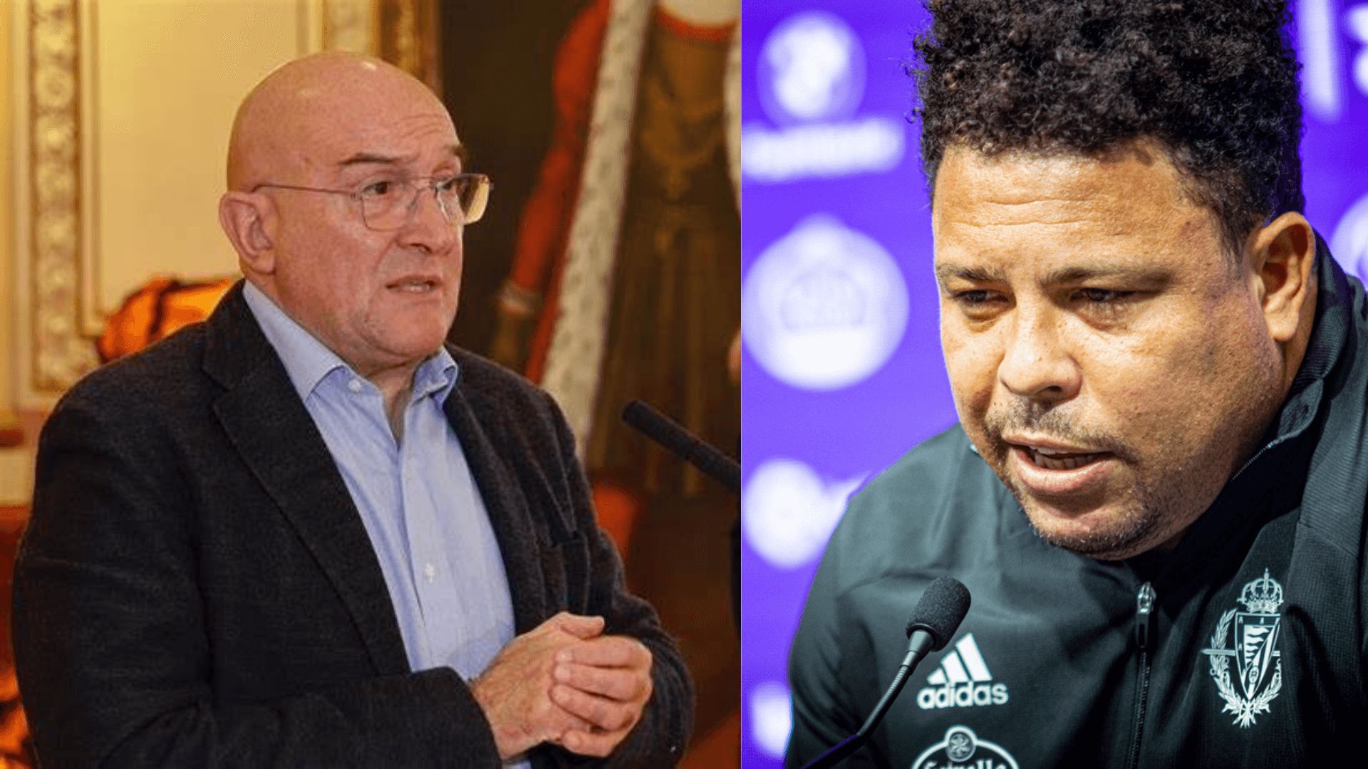  Carnero, alcalde de Valladolid, y Ronaldo, presidente del Pucela.
