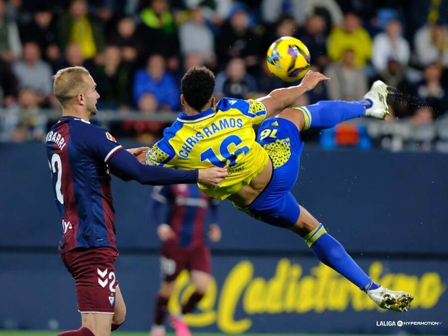 Chris Ramos, en el Cádiz-Éibar.