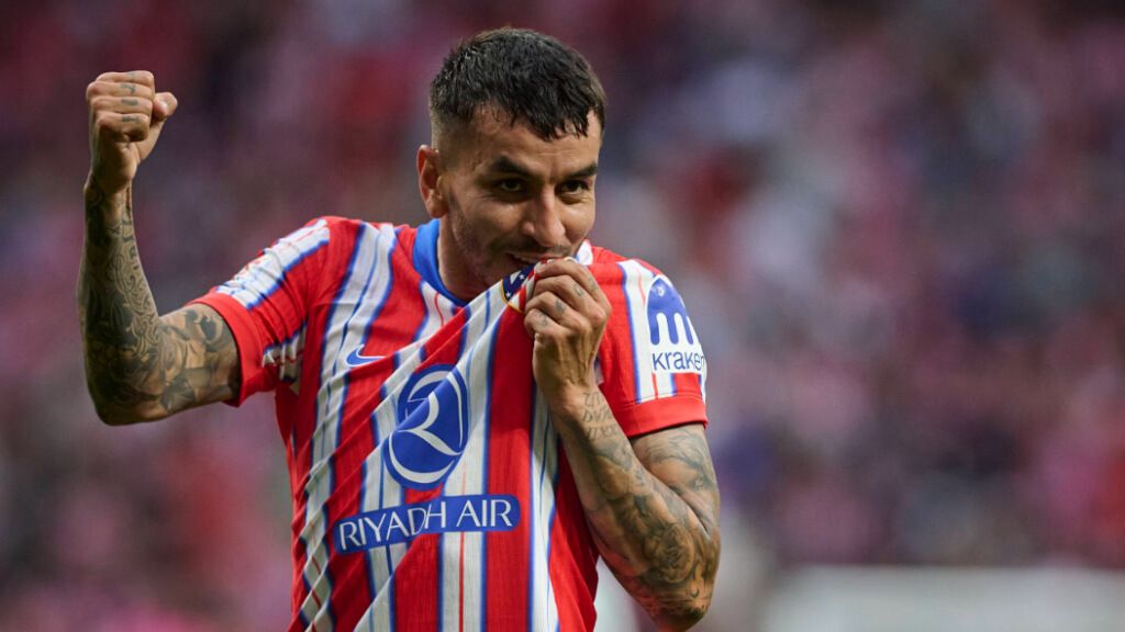  Ángel Correa celebra un gol en el Atlético de Madrid (Cordon Press)