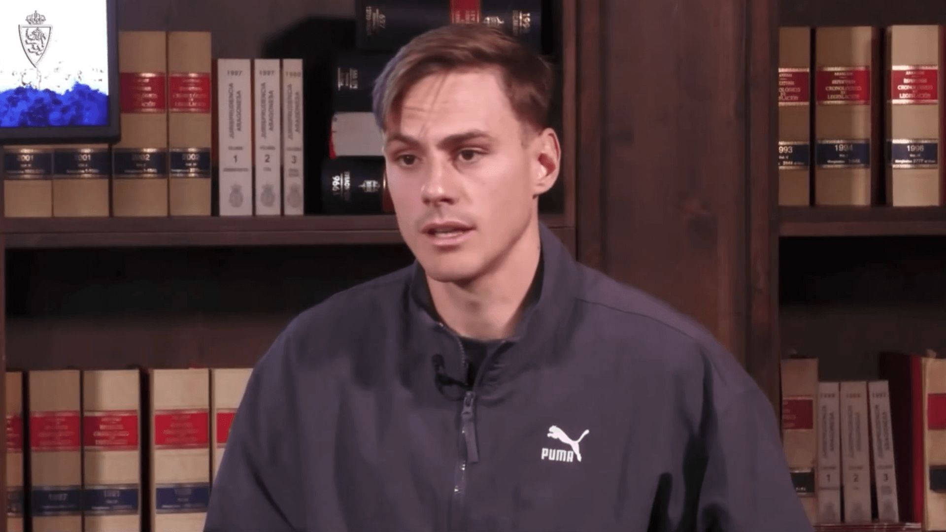  Dani Gómez, en su presentación con el Real Zaragoza.