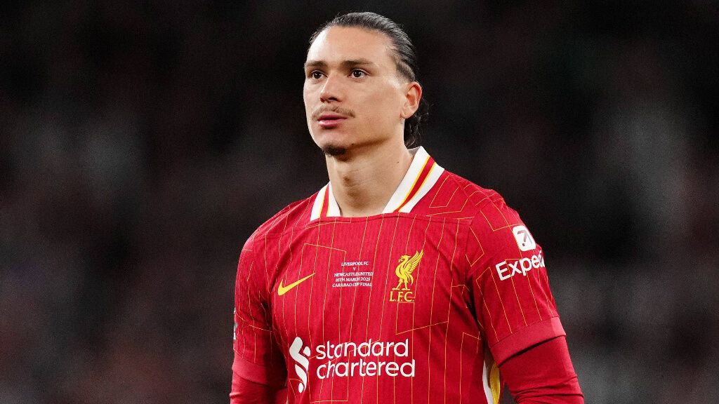 Darwin Núñez, en un partido con el Liverpool (Cordon Press)