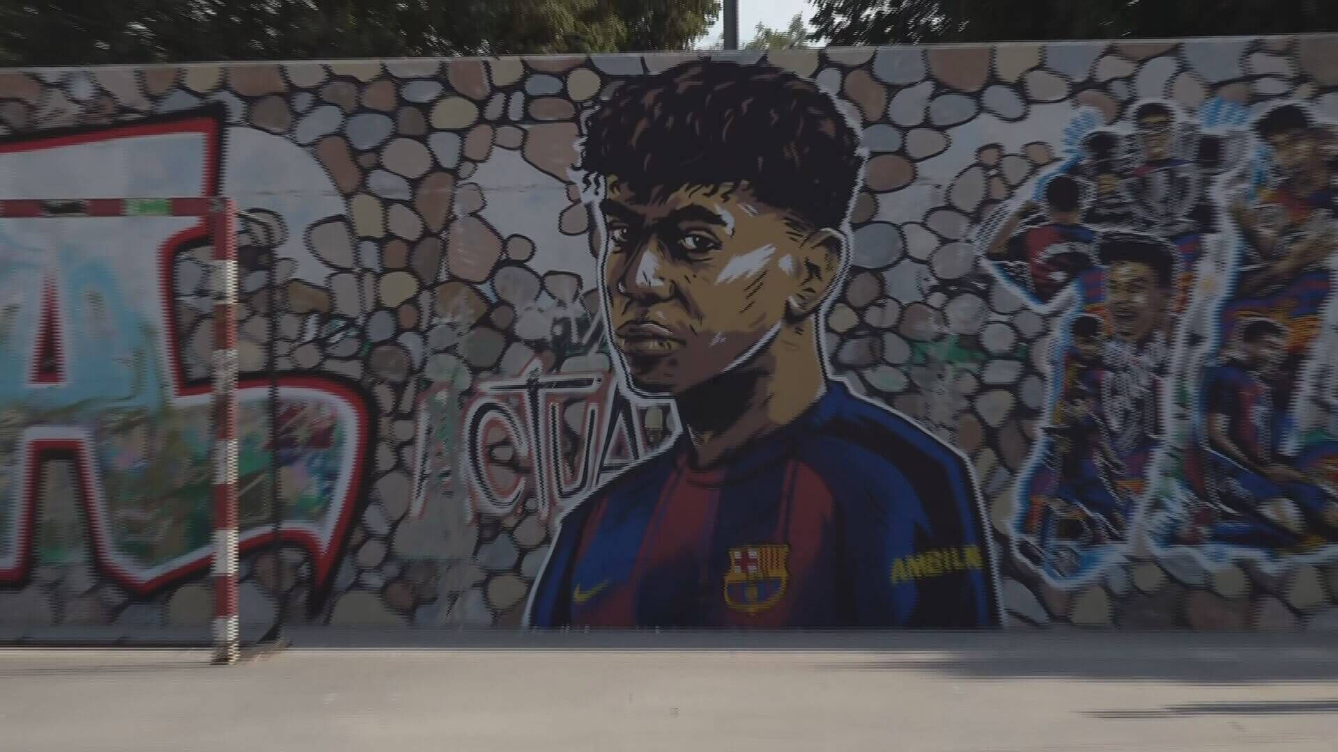 El Mural de Lamine Yamal en Rocafonda.