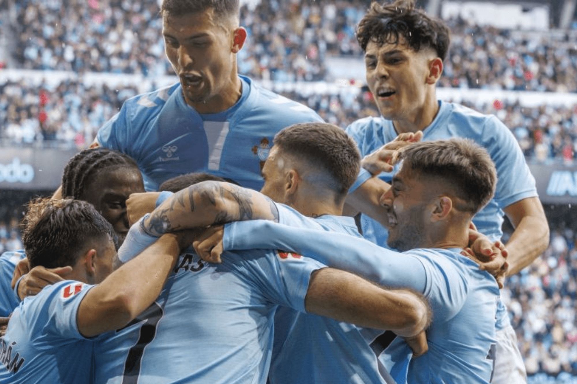  El Celta celebra el gol de Borja Iglesias.