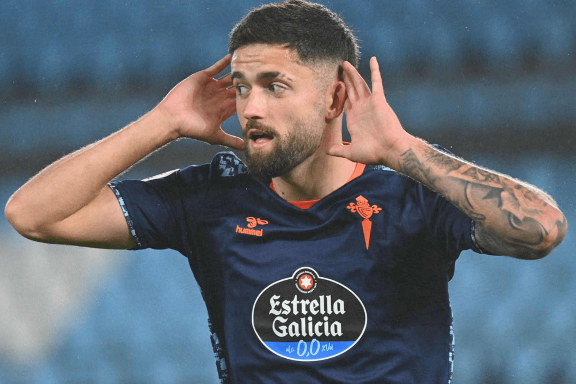  Jordi Escobar celebrando uno de sus goles ante la Segoviana.