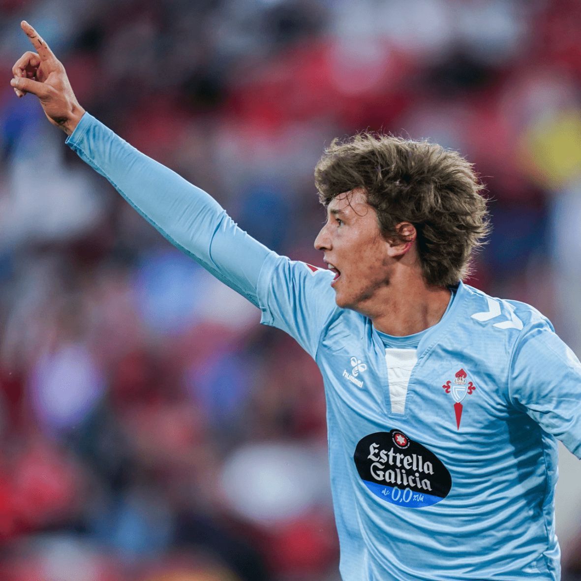  Fer López celebra su gol al Mallorca.