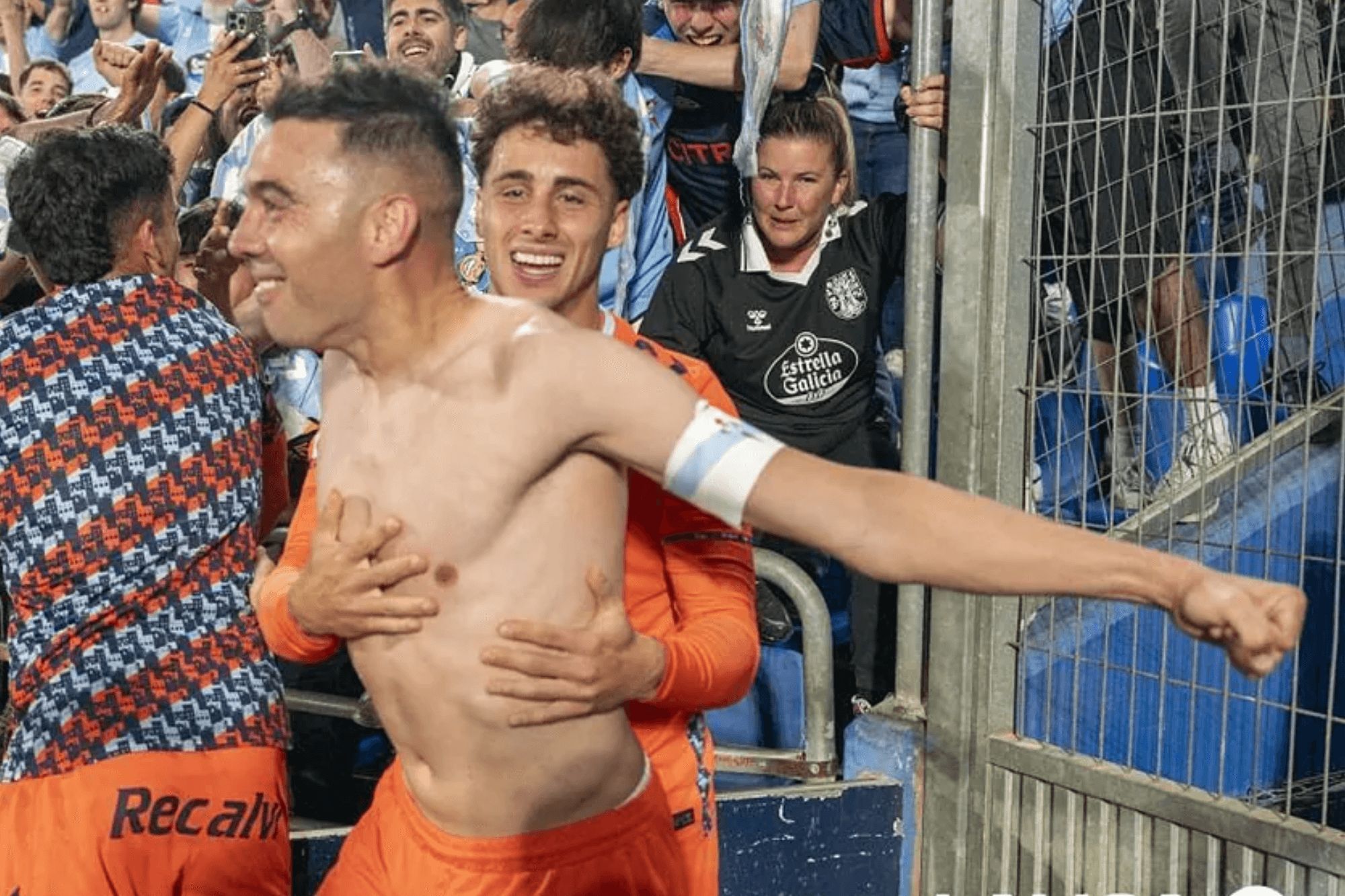  iago Aspas celebra el gol.