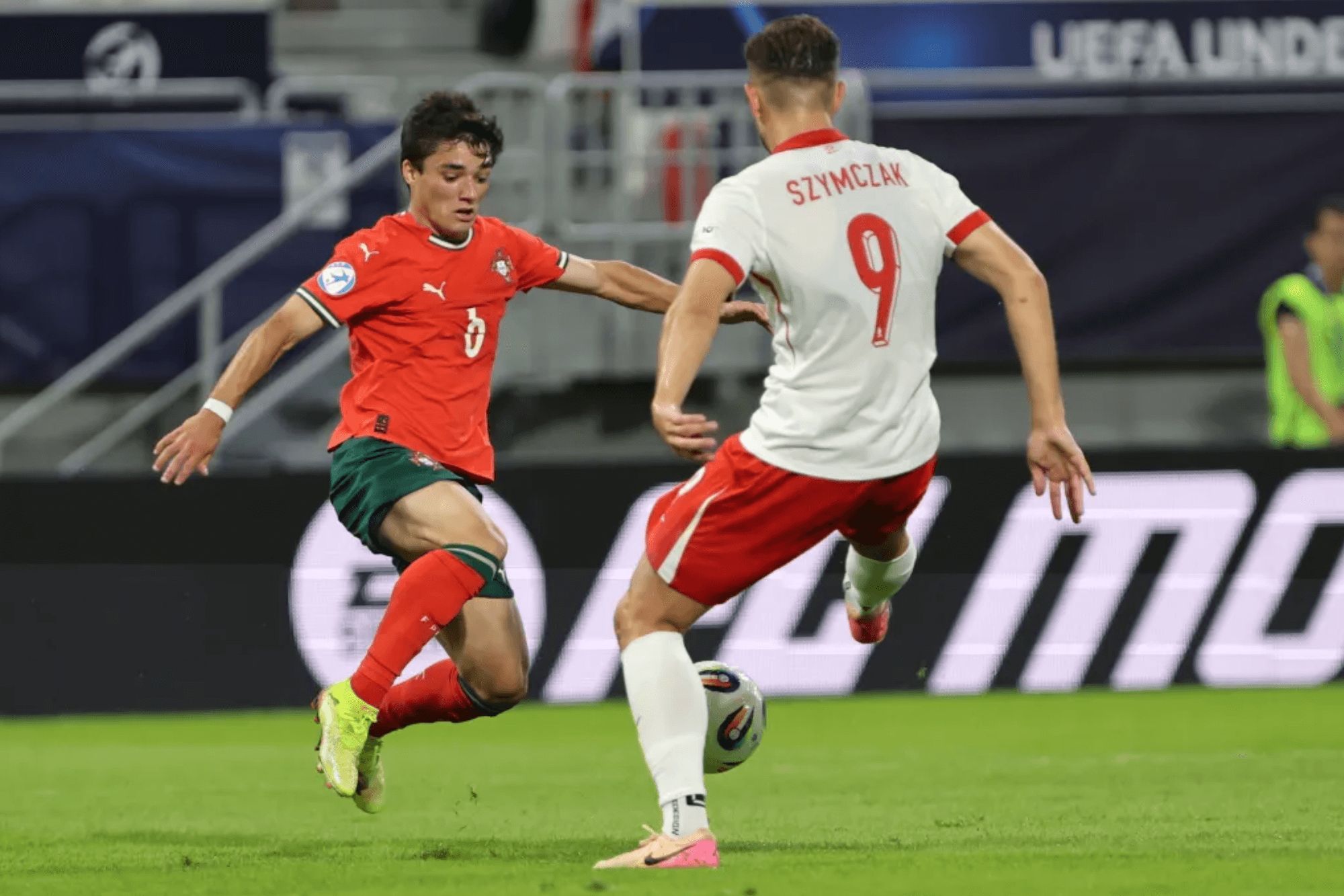 Diogo Nascimento con la sub 21 de Portugal (Foto: EPA).