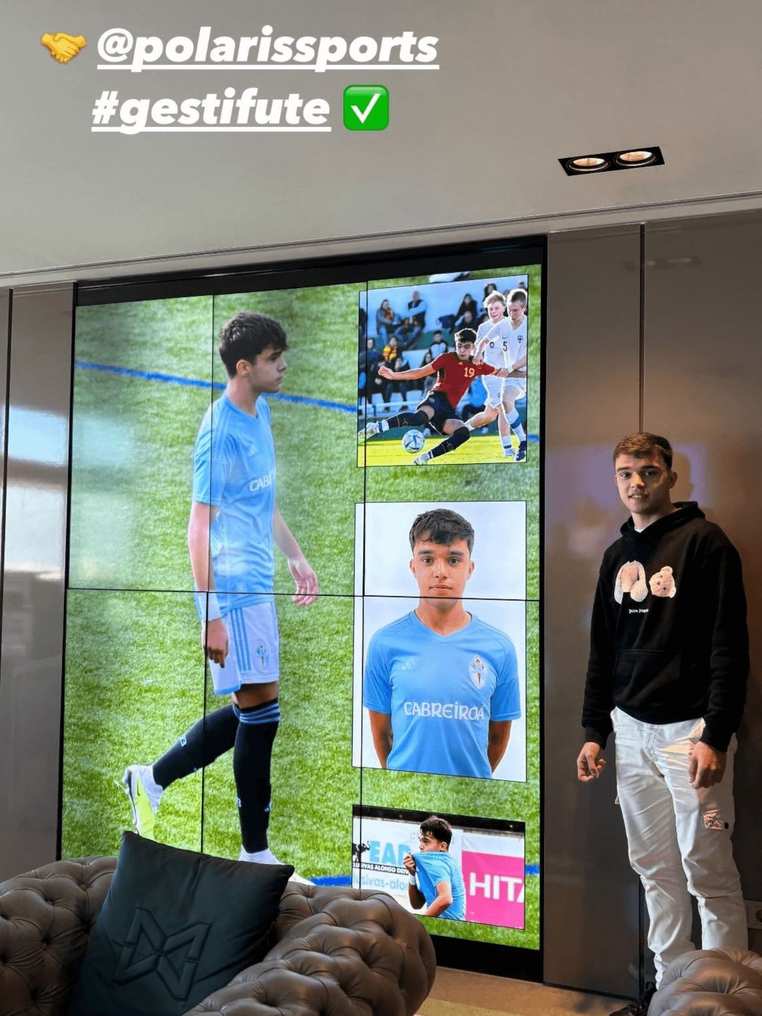  Pablo Aparicio tras firmar por Gestifute y Polaris Sports.