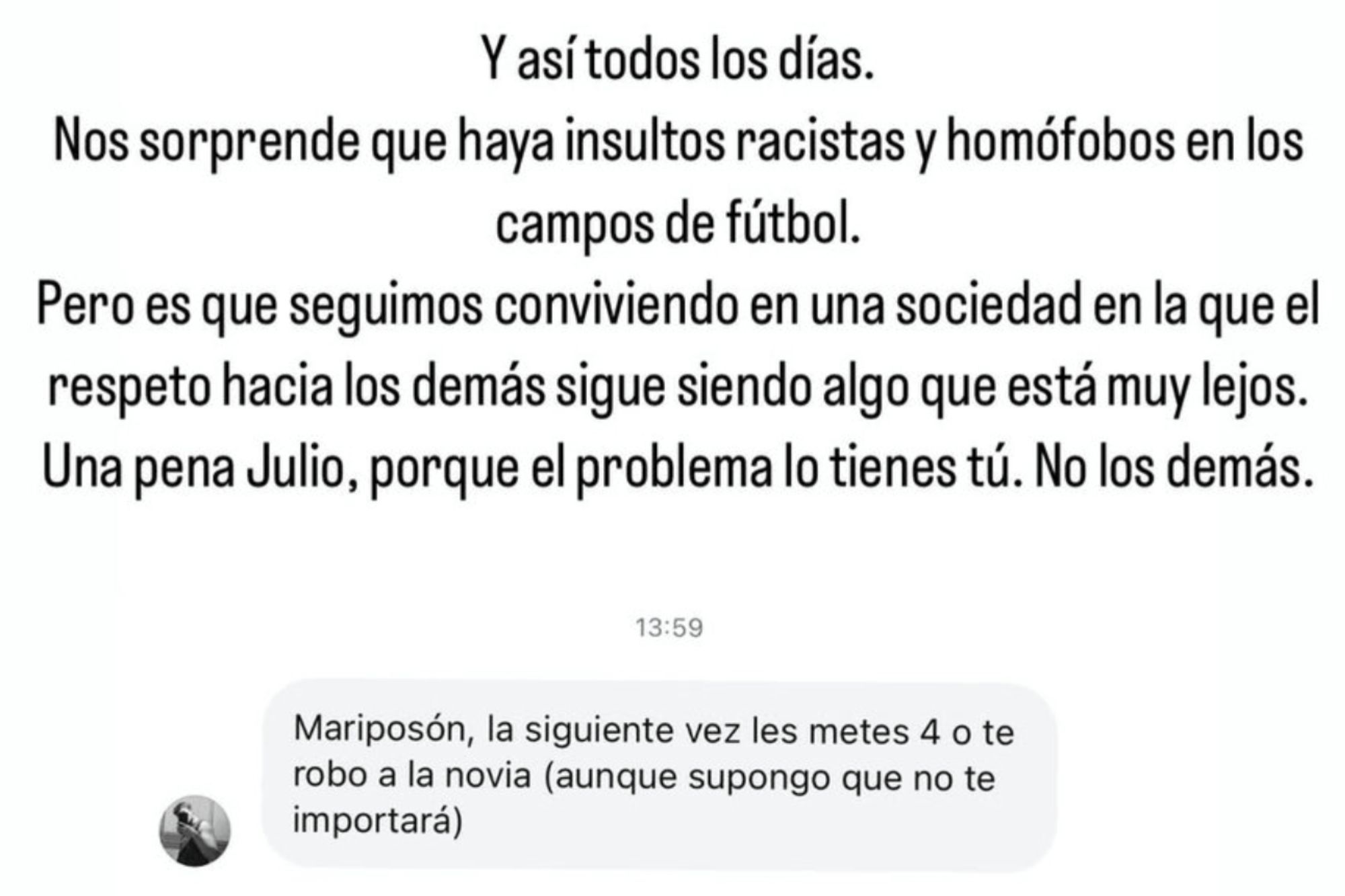  Respuesta de Borja Iglesias.