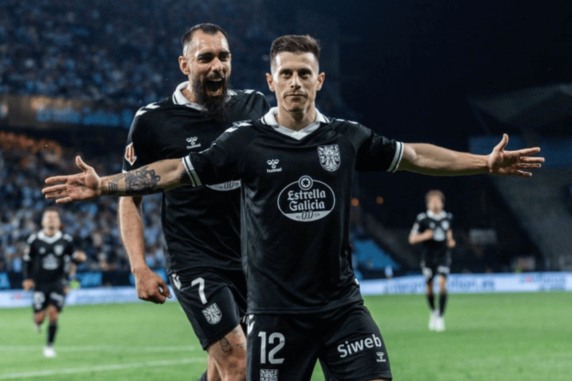  Alfon celebra su gol ante Las Palmas.