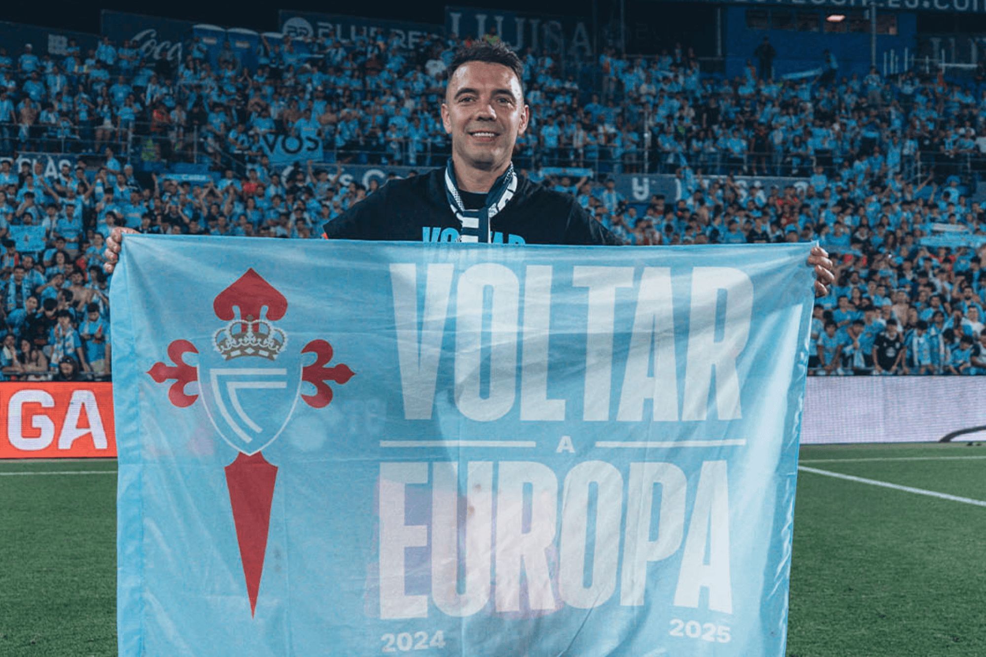 Iago Aspas en el Coliseum.
