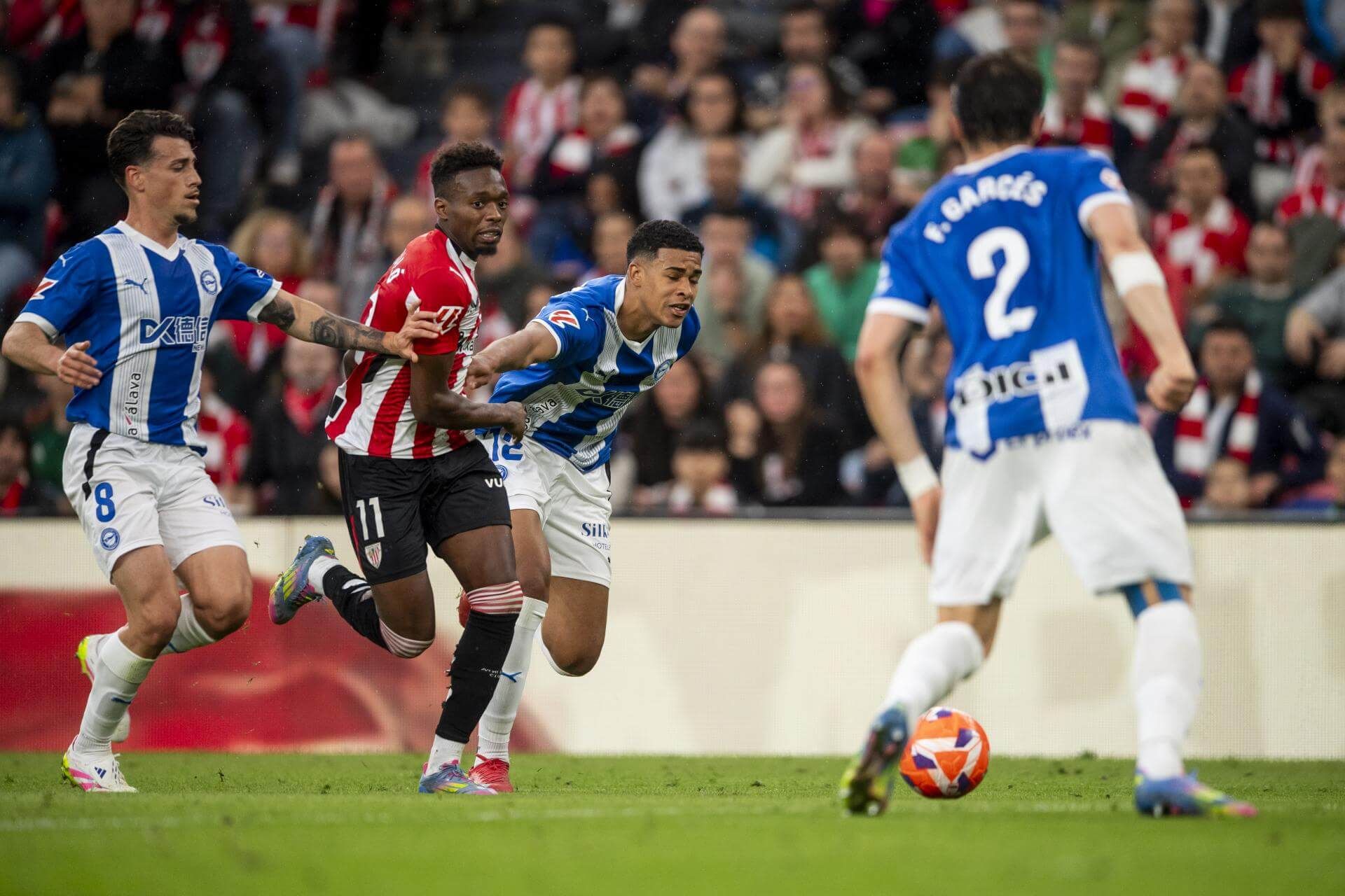 Álvaro Djaló, en el derbi ante el Alavés en San Mamés.