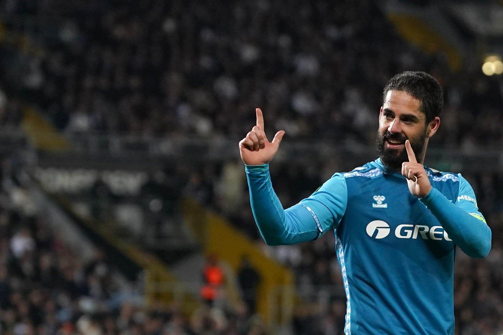Isco Alarcón, celebrando su tanto ante el Vitoria Guimaraes.