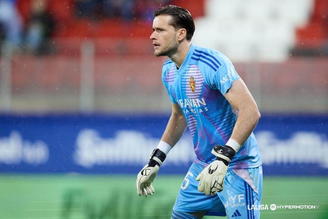  Joan Femenías, durante un partido del Real Zaragoza (Fotos: LALIGA).