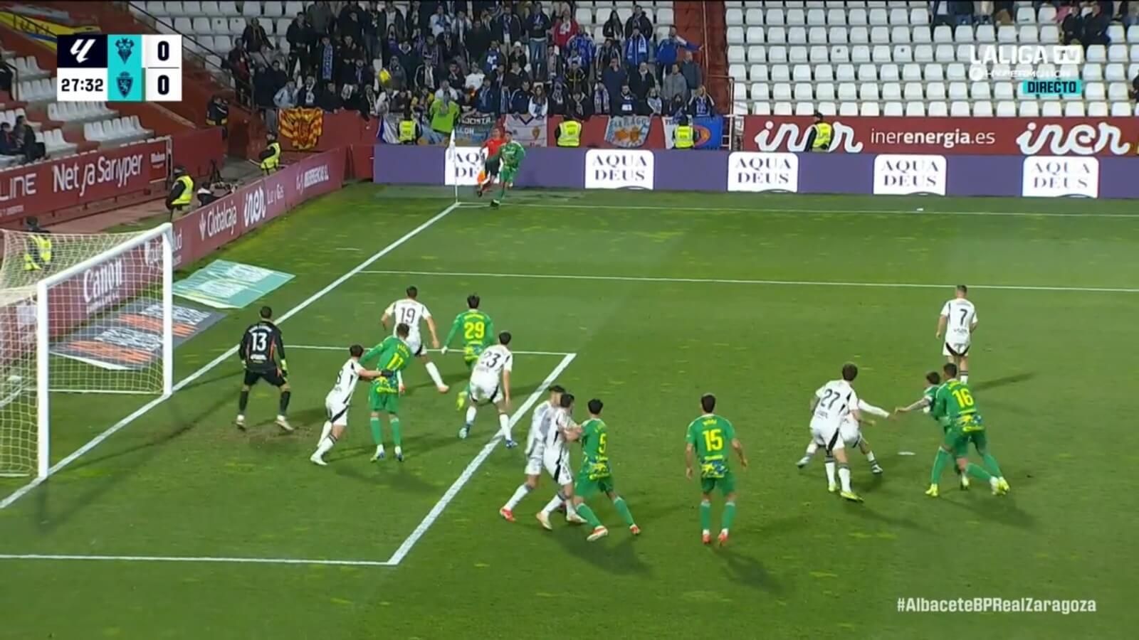  El gol anulado al Zaragoza: ¿salió la pelota?