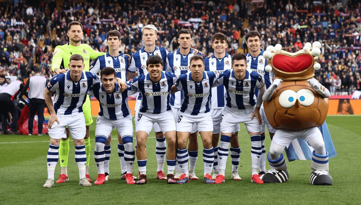  El once inicial de la Real Sociedad en Barcelona.