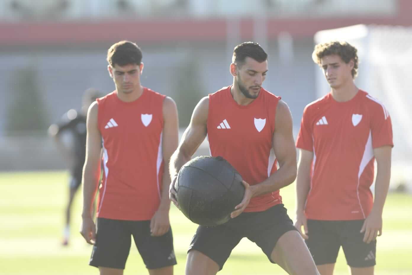 Rafa Mir, entrenando en pretemporada.