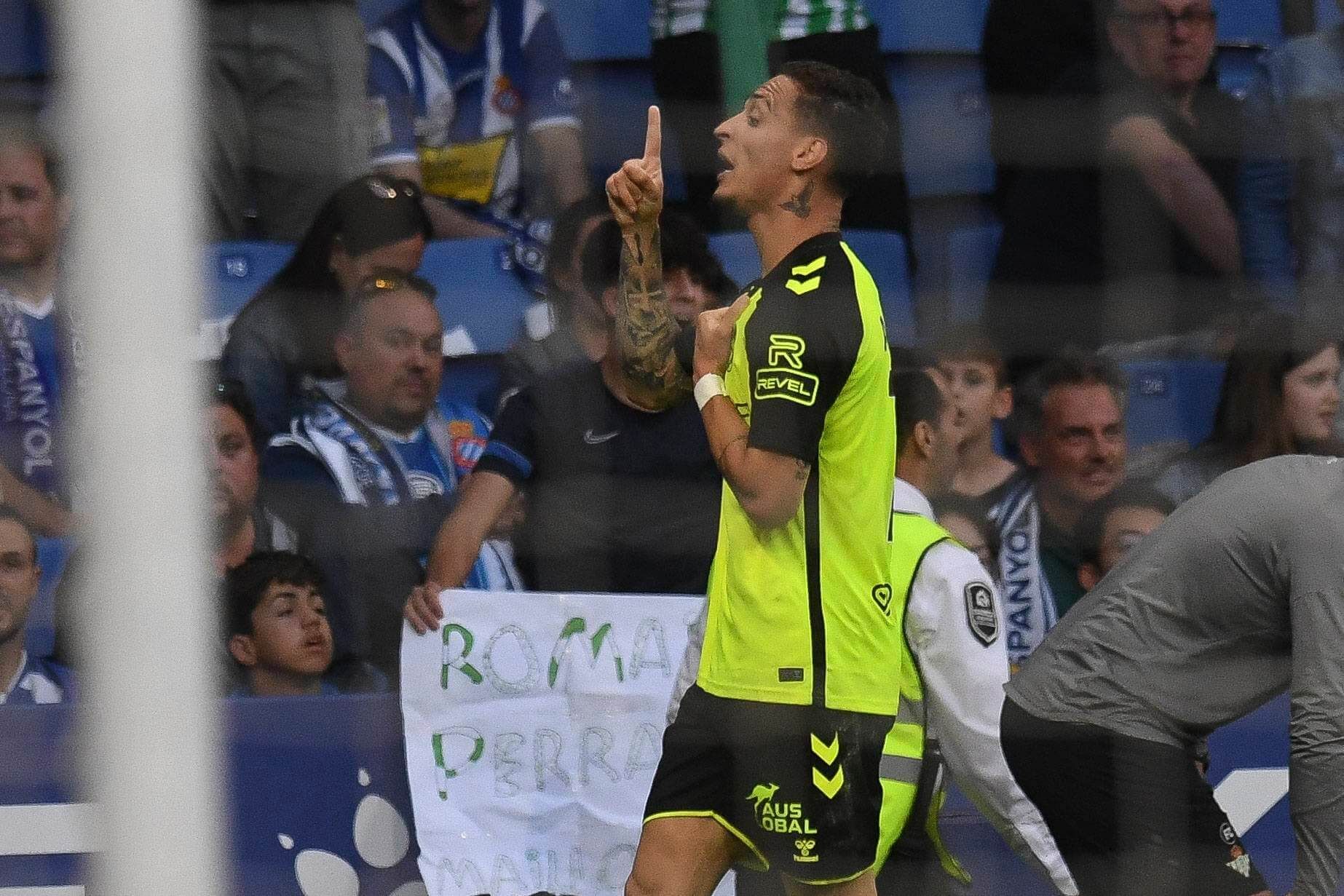 Antony celebra su gol al Espanyol (Foto: Cordon Press).