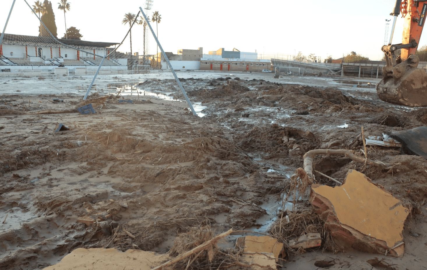 Así quedó el Estadio Municipal de la localidad