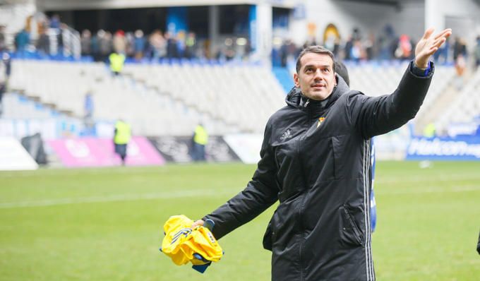  Esteban, durante su etapa como jugador del Real Oviedo.