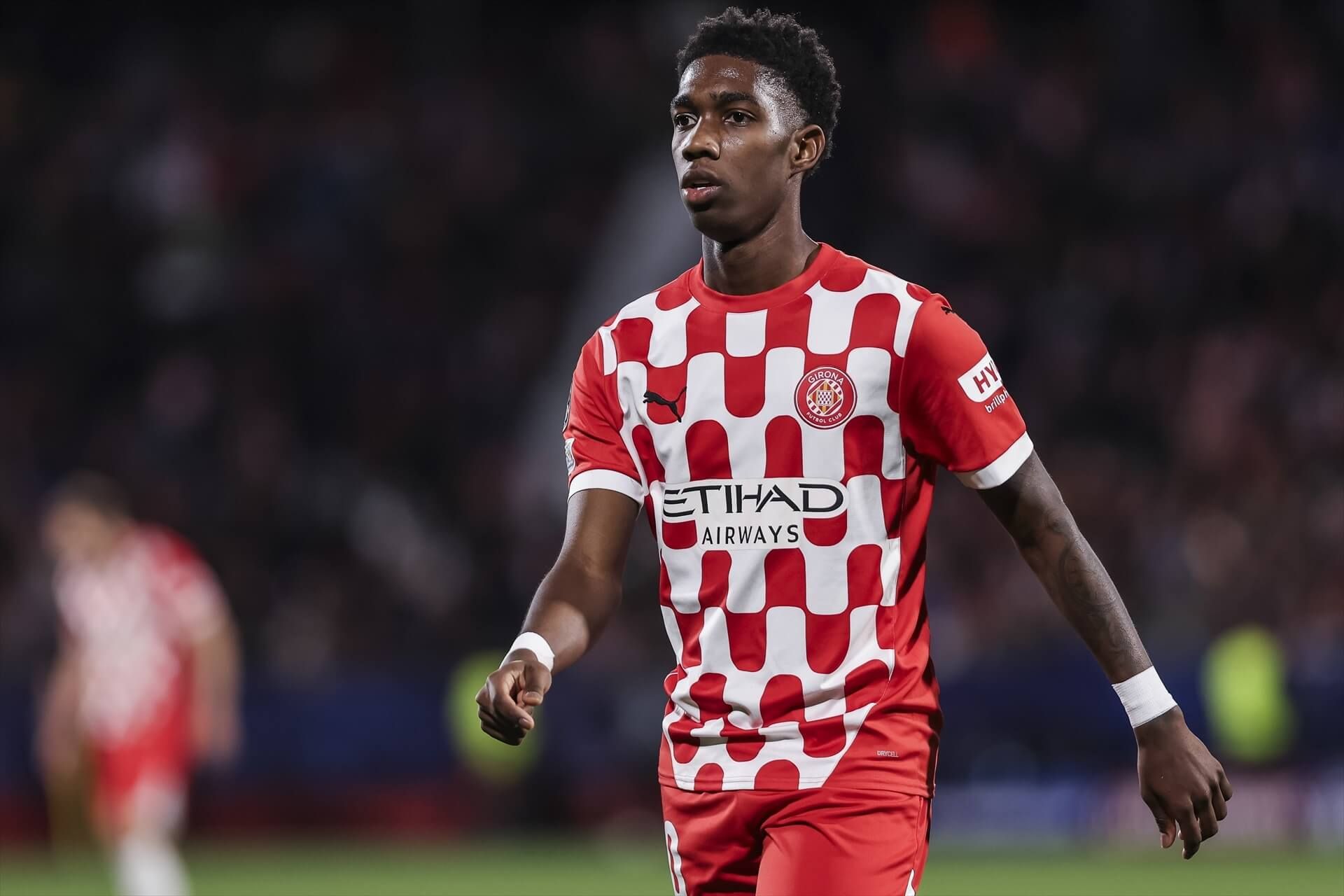  Asprilla, en un partido del Girona.