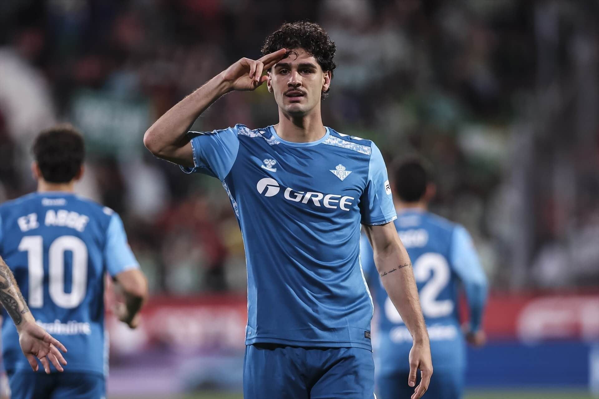 Johnny Cardoso celebra su gol al Girona (Foto: Europa Press)