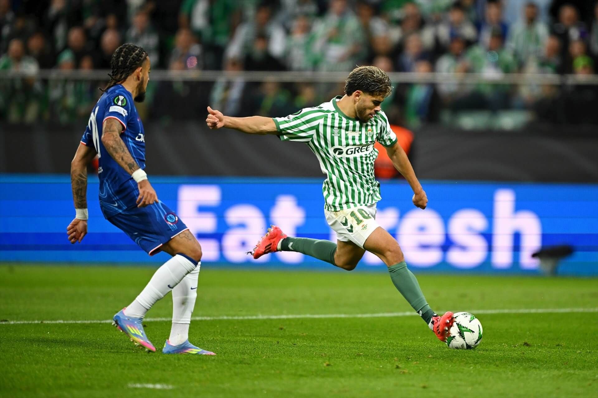 Ez Abde, en la jugada del gol al Chelsea