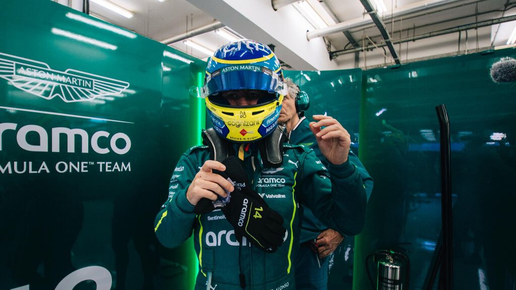 Fernando Alonso, en los test de Bahréin.