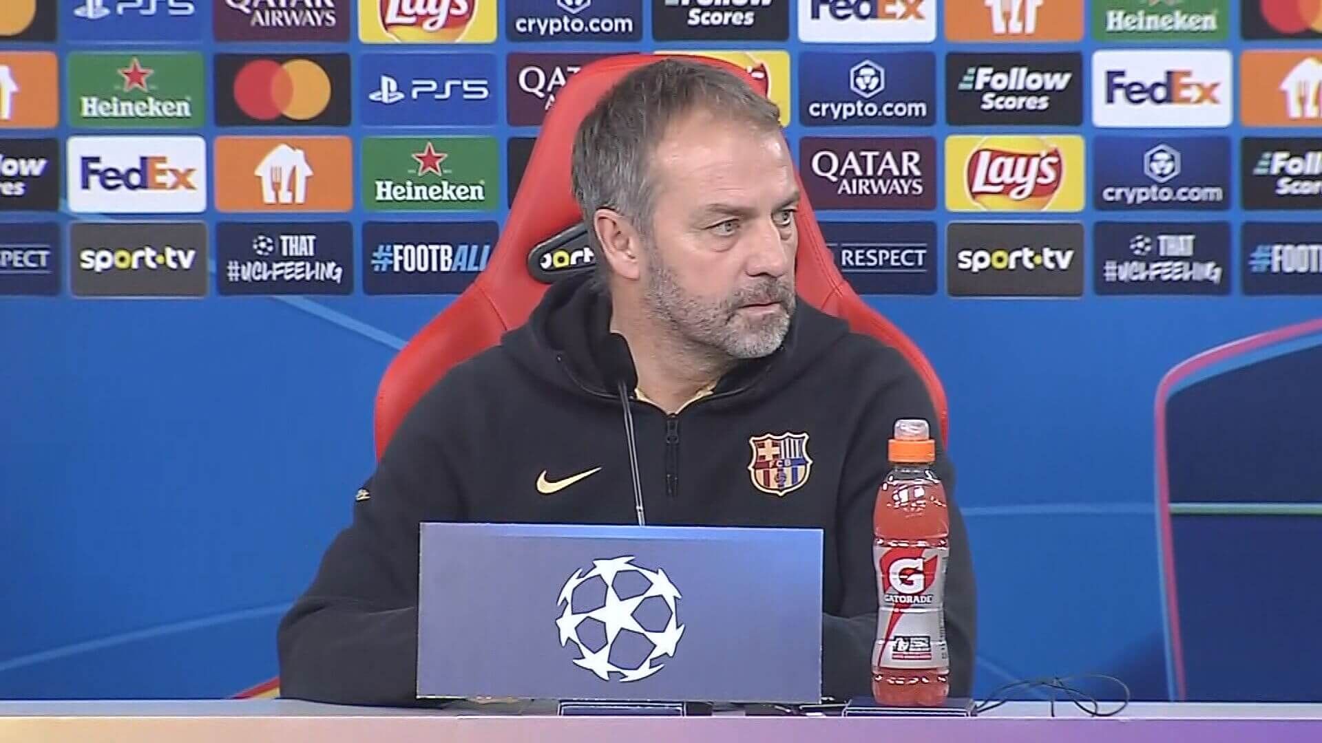  Hansi Flick, en rueda de prensa