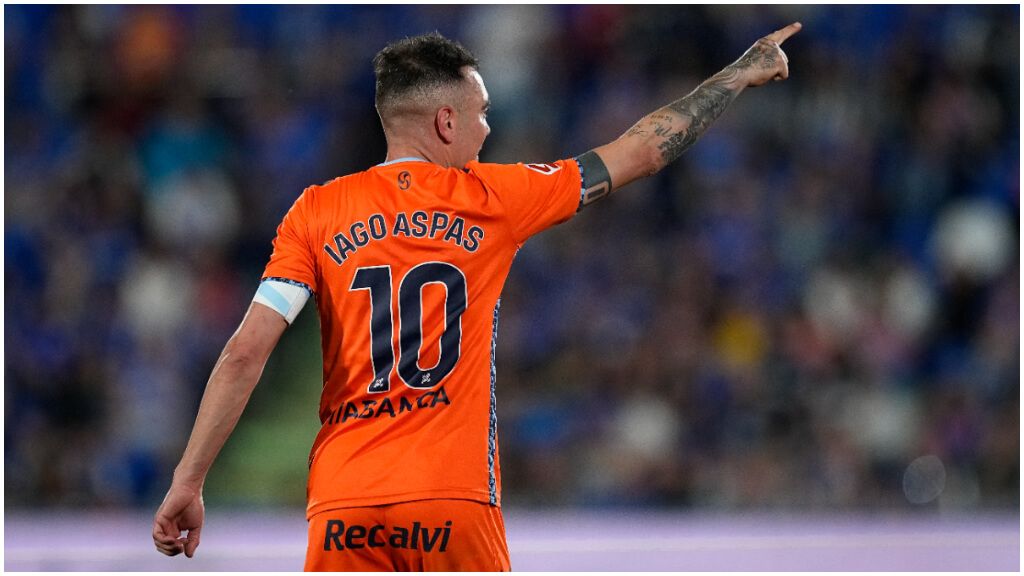  Iago Aspas celebrando un gol del Celta.