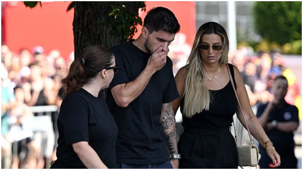Ruben Neves en el funeral de Diogo Jota.