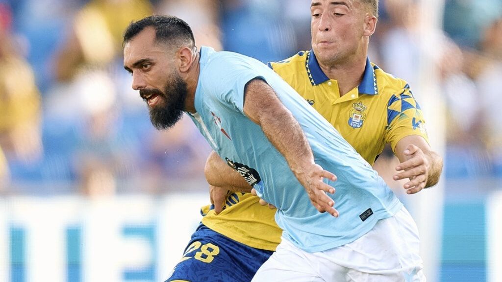  Borja Iglesias, en un partido ante Las Palmas.