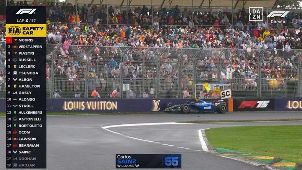  Carlos Sainz, contra el muro