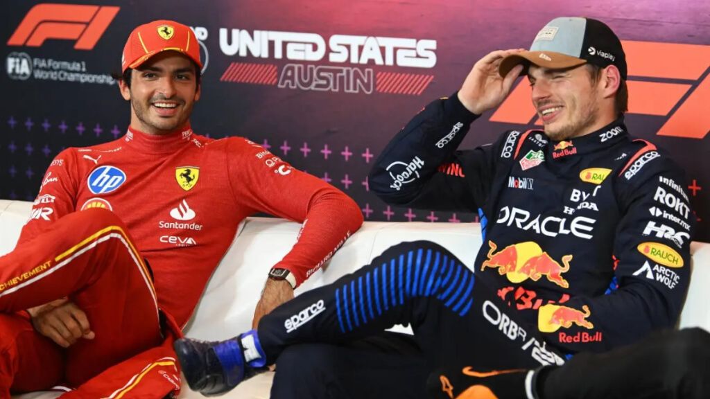  Max Verstappen y Carlos Sainz, durante la temporada 2024.