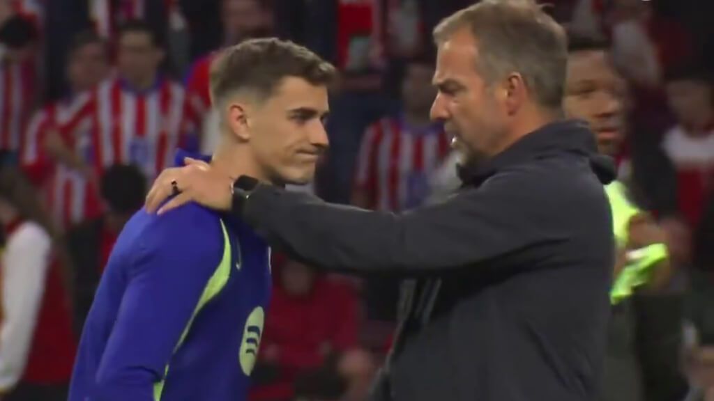  Hansi Flick preocupado por una posible lesión de Gavi (Redes Sociales)