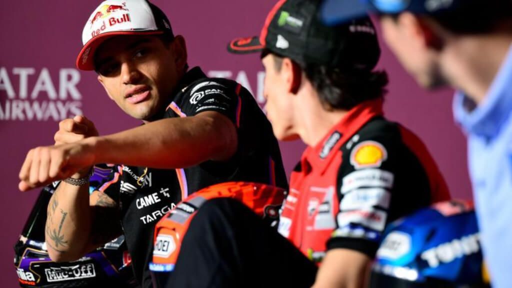  Jorge Martín y Marc Márquez, en la rueda de prensa del GP de Qatar.