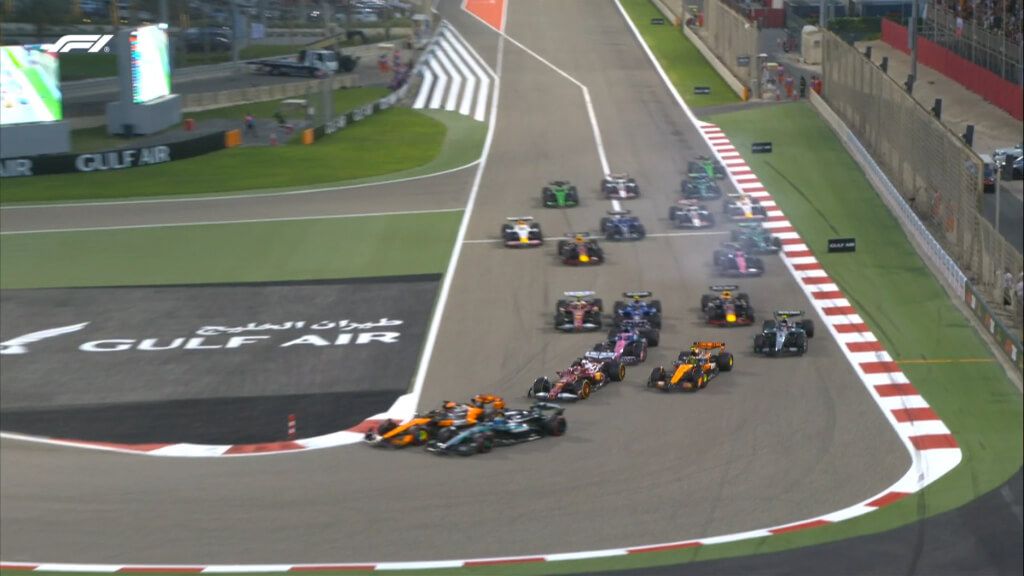 La salida del Gran Premio de Bahréin.