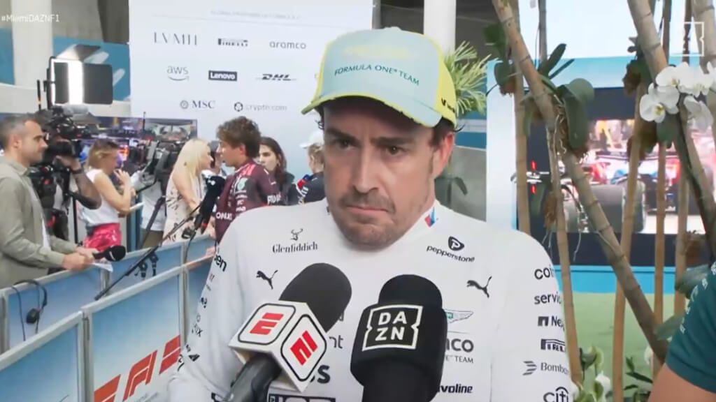 Fernando Alonso, en el Gran Premio de Miami.