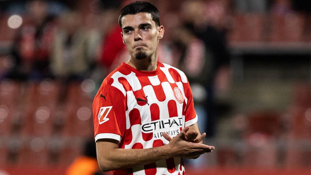 Miguel Gutiérrez, en un partido del Girona.